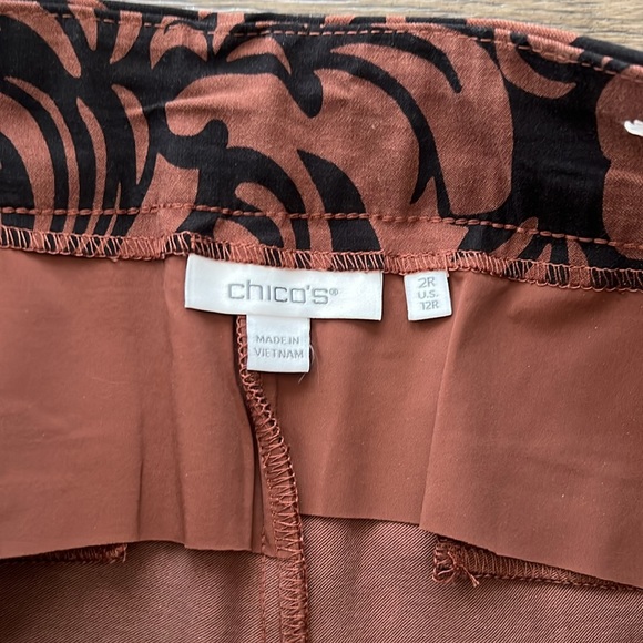 Chico’s Brigitte Scroll Print Ankle Pants - Picture 4 of 14